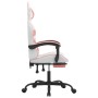 Silla gaming con reposapiés cuero sintético blanco y rosa by , Gaming chairs - Ref: Foro24-3143863, Price: 127,80 €, Discount: %