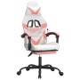 Silla gaming con reposapiés cuero sintético blanco y rosa by , Gaming chairs - Ref: Foro24-3143863, Price: 127,80 €, Discount: %