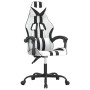 Silla gaming cuero sintético blanco y negro de , Sillones para videojuegos - Ref: Foro24-3143828, Precio: 134,65 €, Descuento: %