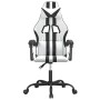 Synthetic leather gaming chair in black and white by , Gaming chairs - Ref: Foro24-3143828, Price: 134,65 €, Discount: %