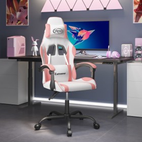 Silla gaming cuero sintético blanco y rosa de , Sillones para videojuegos - Ref: Foro24-3143875, Precio: 117,99 €, Descuento: %