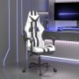 Silla gaming con reposapiés cuero sintético blanco negro von , Gaming-Stühle - Ref: Foro24-3143840, Preis: 128,11 €, Rabatt: %