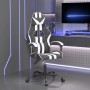 Silla gaming cuero sintético negro y blanco de , Sillones para videojuegos - Ref: Foro24-3143823, Precio: 127,96 €, Descuento: %