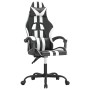 Silla gaming cuero sintético negro y blanco de , Sillones para videojuegos - Ref: Foro24-3143823, Precio: 127,96 €, Descuento: %