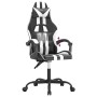 Silla gaming cuero sintético negro y blanco de , Sillones para videojuegos - Ref: Foro24-3143823, Precio: 127,96 €, Descuento: %