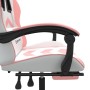 Silla gaming con reposapiés cuero sintético blanco y rosa de , Sillones para videojuegos - Ref: Foro24-3143911, Precio: 129,1...