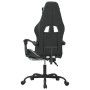 Silla gaming con reposapiés cuero sintético negro blanco de , Sillones para videojuegos - Ref: Foro24-3143835, Precio: 127,24...