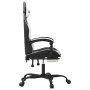 Silla gaming con reposapiés cuero sintético negro blanco de , Sillones para videojuegos - Ref: Foro24-3143907, Precio: 128,28...