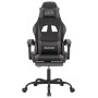 Silla gaming con reposapiés cuero sintético negro gris de , Sillones para videojuegos - Ref: Foro24-3143882, Precio: 127,03 €...