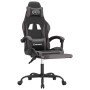 Silla gaming con reposapiés cuero sintético negro gris de , Sillones para videojuegos - Ref: Foro24-3143882, Precio: 127,03 €...