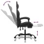 Silla gaming con reposapiés cuero sintético negro gris de , Sillones para videojuegos - Ref: Foro24-3143882, Precio: 127,03 €...