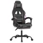 Silla gaming con reposapiés cuero sintético negro gris de , Sillones para videojuegos - Ref: Foro24-3143882, Precio: 127,03 €...