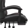 Silla gaming con reposapiés cuero sintético negro gris de , Sillones para videojuegos - Ref: Foro24-3143882, Precio: 127,03 €...