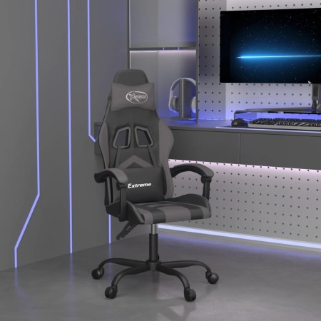 Silla gaming cuero sintético negro y gris von , Gaming-Stühle - Ref: Foro24-3143894, Preis: 117,94 €, Rabatt: %