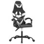 Black and white synthetic leather swivel gaming chair | Foro24|Onlineshop| Casa, Jardín y Más Foro24.es