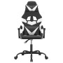 Black and white synthetic leather swivel gaming chair | Foro24|Onlineshop| Casa, Jardín y Más Foro24.es