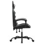 Black and white synthetic leather swivel gaming chair | Foro24|Onlineshop| Casa, Jardín y Más Foro24.es