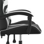 Black and white synthetic leather swivel gaming chair | Foro24|Onlineshop| Casa, Jardín y Más Foro24.es