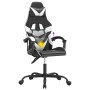 Black and white synthetic leather swivel gaming chair | Foro24|Onlineshop| Casa, Jardín y Más Foro24.es