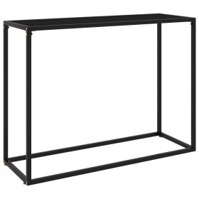 Black tempered glass console table 100x35x75 cm by vidaXL, Side tables - Ref: Foro24-322812, Price: 55,43 €, Discount: %