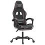 Silla gaming giratoria y reposapiés cuero sintético negro gris de , Sillones para videojuegos - Ref: Foro24-349583, Precio: 1...