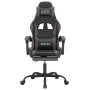 Silla gaming giratoria y reposapiés cuero sintético negro gris de , Sillones para videojuegos - Ref: Foro24-349583, Precio: 1...