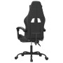 Silla gaming giratoria y reposapiés cuero sintético negro gris de , Sillones para videojuegos - Ref: Foro24-349583, Precio: 1...