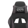 Silla gaming giratoria y reposapiés cuero sintético negro gris de , Sillones para videojuegos - Ref: Foro24-349583, Precio: 1...