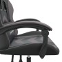 Silla gaming giratoria cuero sintético negro y gris de , Sillones para videojuegos - Ref: Foro24-349595, Precio: 117,94 €, De...