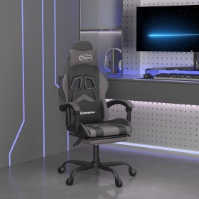 Comprar Silla gaming giratoria y reposapiés cuero