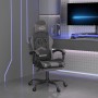 Silla gaming giratoria y reposapiés cuero sintético negro gris | Foro24|Onlineshop| Casa, Jardín y Más Foro24.es