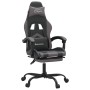 Silla gaming giratoria y reposapiés cuero sintético negro gris | Foro24|Onlineshop| Casa, Jardín y Más Foro24.es