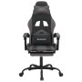 Silla gaming giratoria y reposapiés cuero sintético negro gris | Foro24|Onlineshop| Casa, Jardín y Más Foro24.es