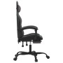 Silla gaming giratoria y reposapiés cuero sintético negro gris | Foro24|Onlineshop| Casa, Jardín y Más Foro24.es