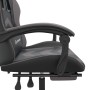 Silla gaming giratoria y reposapiés cuero sintético negro gris | Foro24|Onlineshop| Casa, Jardín y Más Foro24.es