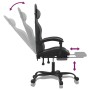 Silla gaming giratoria y reposapiés cuero sintético negro gris | Foro24|Onlineshop| Casa, Jardín y Más Foro24.es