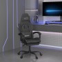 Silla gaming giratoria y reposapiés cuero sintético negro de , Sillones para videojuegos - Ref: Foro24-349611, Precio: 128,28...