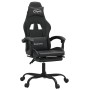 Swivel gaming chair with footrest in black synthetic leather by , Gaming chairs - Ref: Foro24-349611, Price: 128,28 €, Discou...