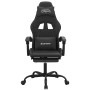 Swivel gaming chair with footrest in black synthetic leather by , Gaming chairs - Ref: Foro24-349611, Price: 128,28 €, Discou...