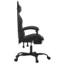 Swivel gaming chair with footrest in black synthetic leather by , Gaming chairs - Ref: Foro24-349611, Price: 128,28 €, Discou...