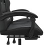 Swivel gaming chair with footrest in black synthetic leather by , Gaming chairs - Ref: Foro24-349611, Price: 128,28 €, Discou...