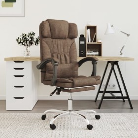 Silla de oficina reclinable con masaje de tela marrón by , Office chairs - Ref: Foro24-349740, Price: 110,82 €, Discount: %