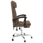 Silla de oficina reclinable con masaje de tela marrón by , Office chairs - Ref: Foro24-349740, Price: 110,82 €, Discount: %