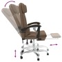 Silla de oficina reclinable con masaje de tela marrón de , Sillas de oficina - Ref: Foro24-349740, Precio: 110,82 €, Descuent...