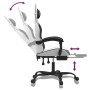 Silla gaming giratoria reposapiés cuero sintético blanco negro de , Sillones para videojuegos - Ref: Foro24-349613, Precio: 1...