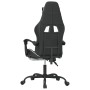 Silla gaming giratoria reposapiés cuero sintético negro blanco de , Sillones para videojuegos - Ref: Foro24-349560, Precio: 1...