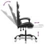 Silla gaming giratoria reposapiés cuero sintético negro blanco de , Sillones para videojuegos - Ref: Foro24-349560, Precio: 1...