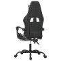 Silla gaming giratoria reposapiés cuero sintético negro blanco de , Sillones para videojuegos - Ref: Foro24-349536, Precio: 1...