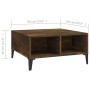 Mesa de centro madera de ingeniería roble ahumado 60x60x30 cm by , Coffee table - Ref: Foro24-813167, Price: 46,45 €, Discoun...