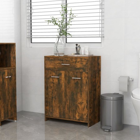 Armario baño madera contrachapada roble ahumado 60x33x80 cm by , Bathroom furniture - Ref: Foro24-815663, Price: 66,15 €, Dis...